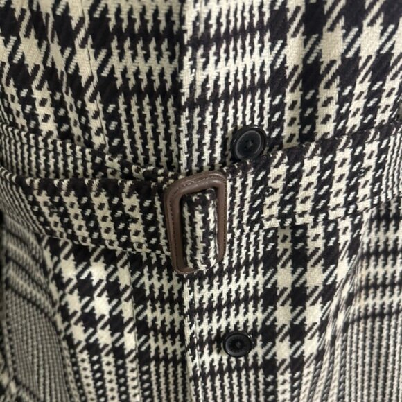 Vintage Y2K Burberry London Glen Plaid Wool Coat Size US 10 Excellent Condition - Picture 6 of 14